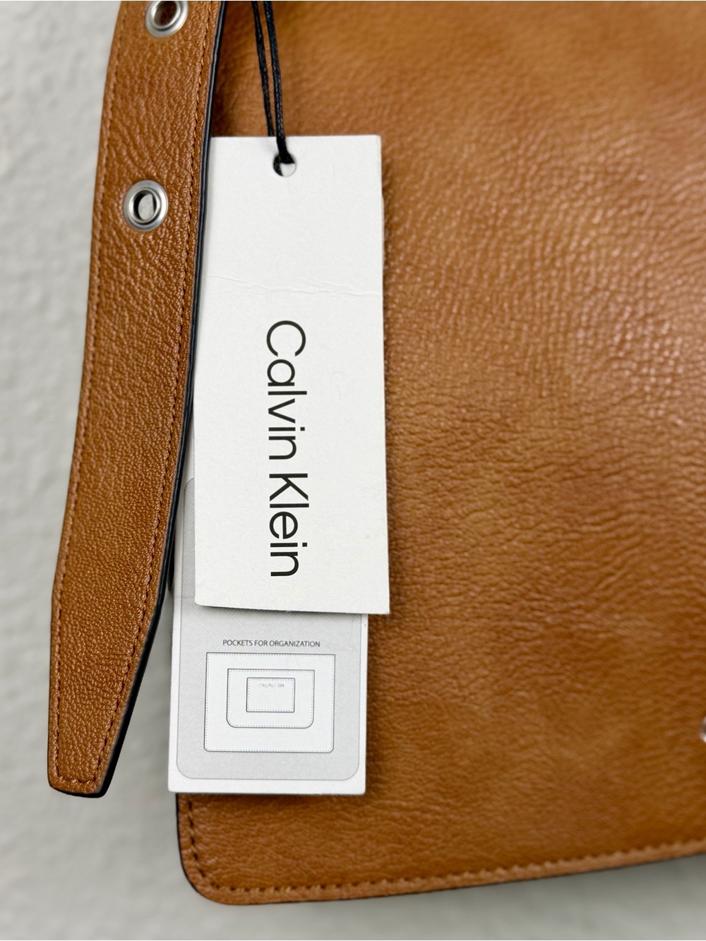 Calvin Klein Havana Novelty Organizational Crossbody Bag Caramel NEW With Tags - Picture 8 of 11